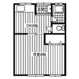 1DK 間取り図