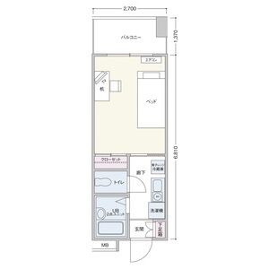 1K 間取り図