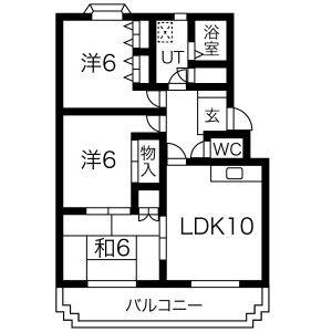 3LDK 間取り図