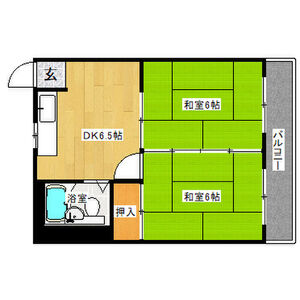 2DK 間取り図