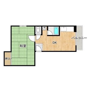 1DK 間取り図