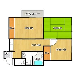 3DK 間取り図
