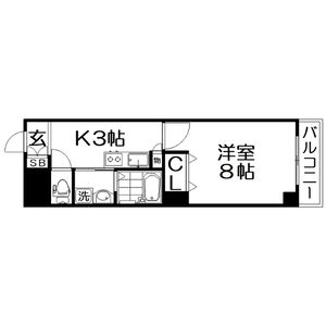 1K 間取り図