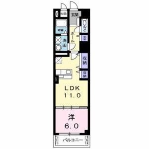 1LDK 間取り図