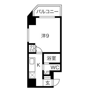1K 間取り図