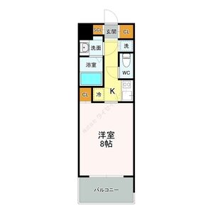 1K 間取り図