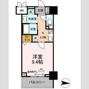 1K 間取り図