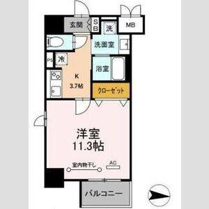1K 間取り図