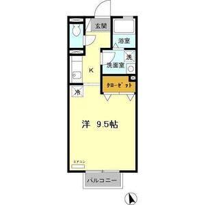 1K 間取り図