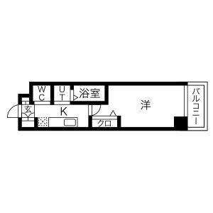 1K 間取り図
