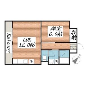 1LDK 間取り図