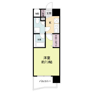 1K 間取り図