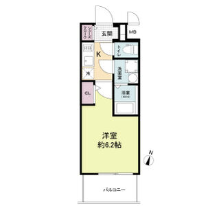 1K 間取り図