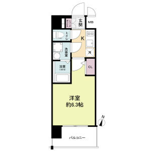 1K 間取り図