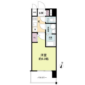 1K 間取り図