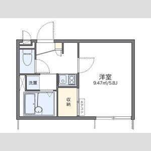 1K 間取り図