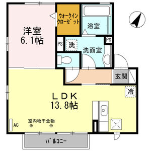 1LDK 間取り図