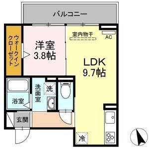 1LDK 間取り図