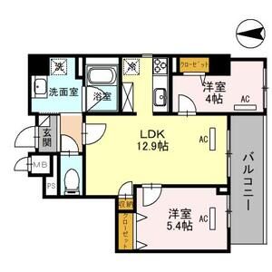 2LDK 間取り図