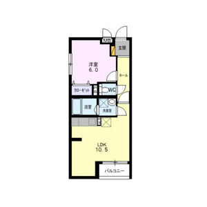 1LDK 間取り図