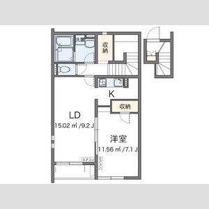 1LDK 間取り図