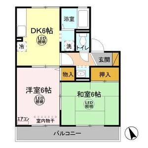 2DK 間取り図