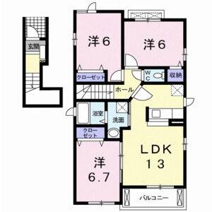 3LDK 間取り図