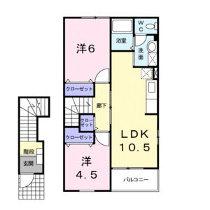2LDK 間取り図