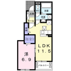 1LDK 間取り図