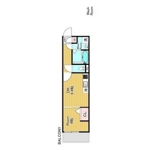 1DK 間取り図