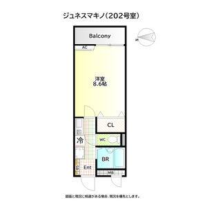 1K 間取り図