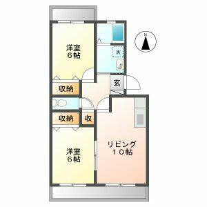 2LDK 間取り図