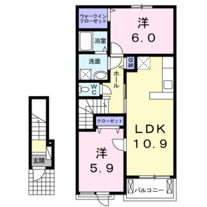 2LDK 間取り図