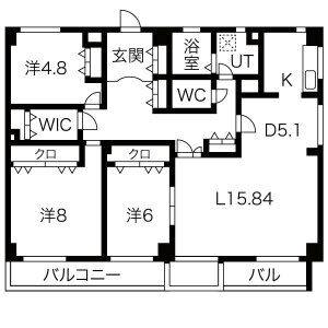 3LDK 間取り図