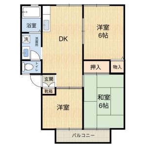 3DK 間取り図