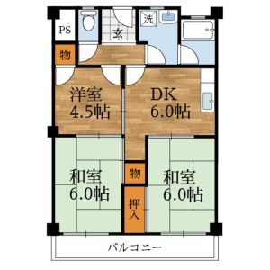 3DK 間取り図