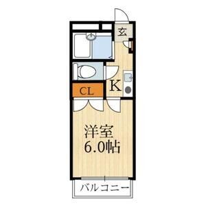 1K 間取り図