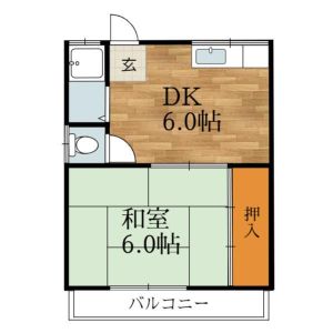1K 間取り図