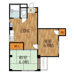 2LDK 間取り図