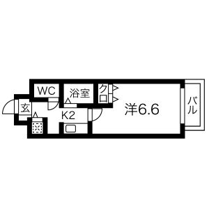 1K 間取り図