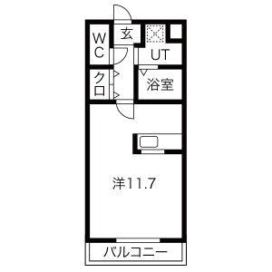 ワンルーム 間取り図