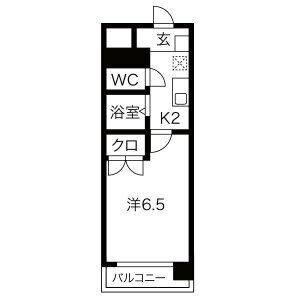 1K 間取り図