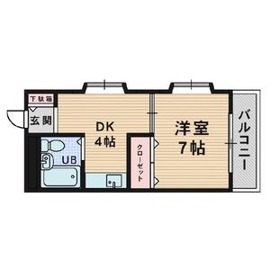 1K 間取り図