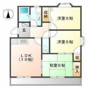 3LDK 間取り図