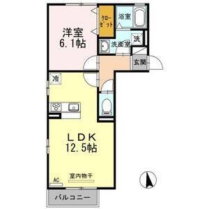 1LDK 間取り図