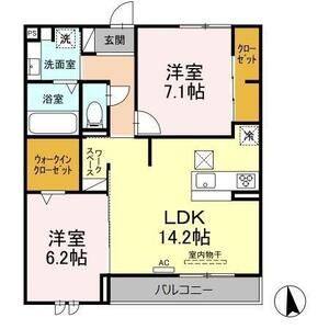 2LDK 間取り図