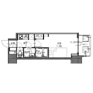 1K 間取り図