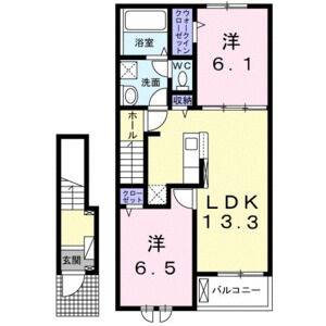 2LDK 間取り図