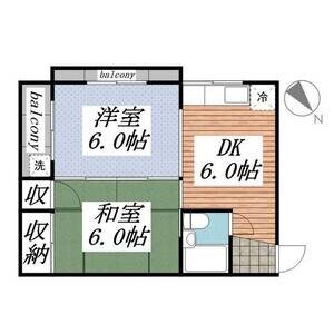 2DK 間取り図