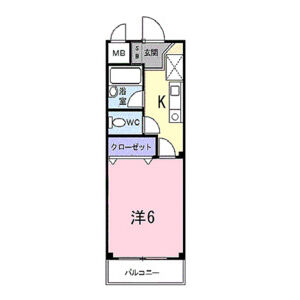 1K 間取り図